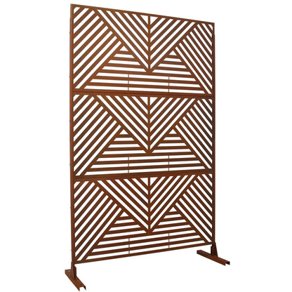 Freestanding Metal Privacy Screen and Stand