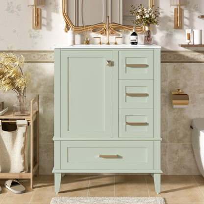 Bathroom Vanity With Sink Solid Wood Cabinet