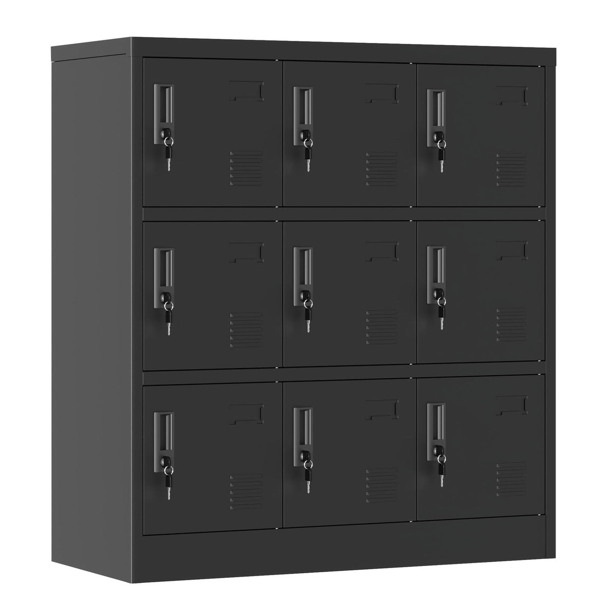9-door black steel employee storage locker with card slot by HouseOfZazla on Tampa Home & Garden Store