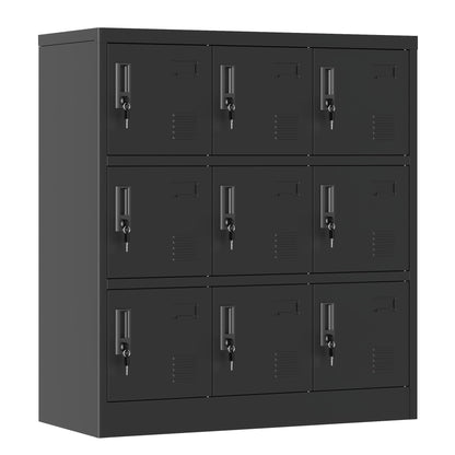 9-door black steel employee storage locker with card slot by HouseOfZazla on Tampa Home & Garden Store
