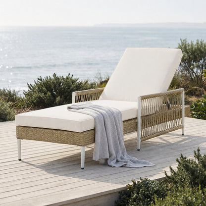 Topmax Outdoor Rattan Chaise Lounge Set of Two