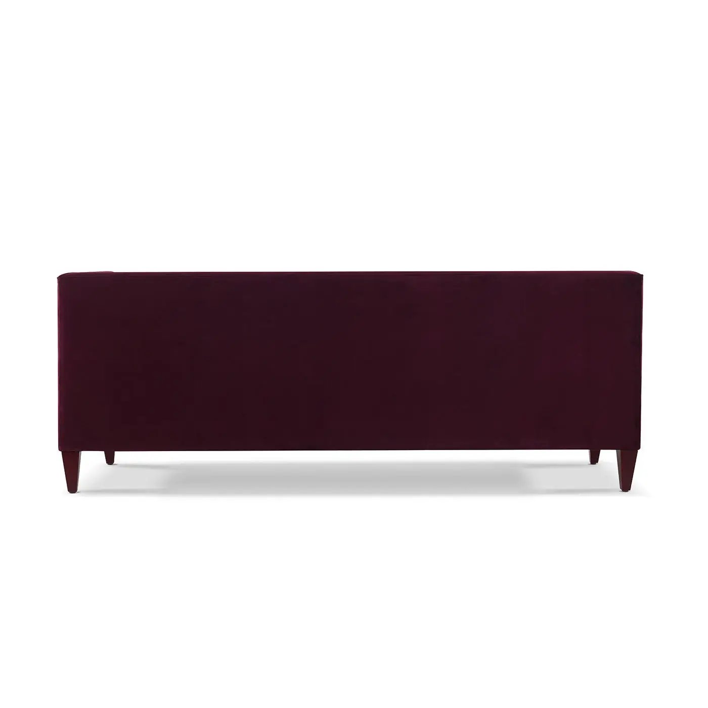Jack - Modern Tuxedo Tufted Sofa by Unique Piece Furniture in burgundy velvet on Tampa Home & Garden Store