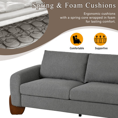 Modern Three Piece Boucle Sofa and Chair Set