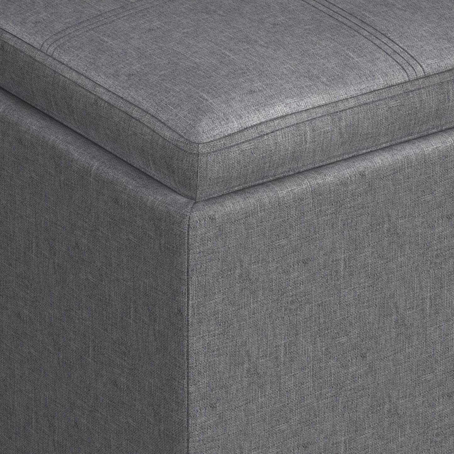 Rockwood Upholstered Cube Ottoman with Tray