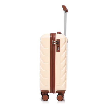 Luggage set beige ABS spinner, 14'/20' two-piece, HouseOfZazla on Tampa Home & Garden Store