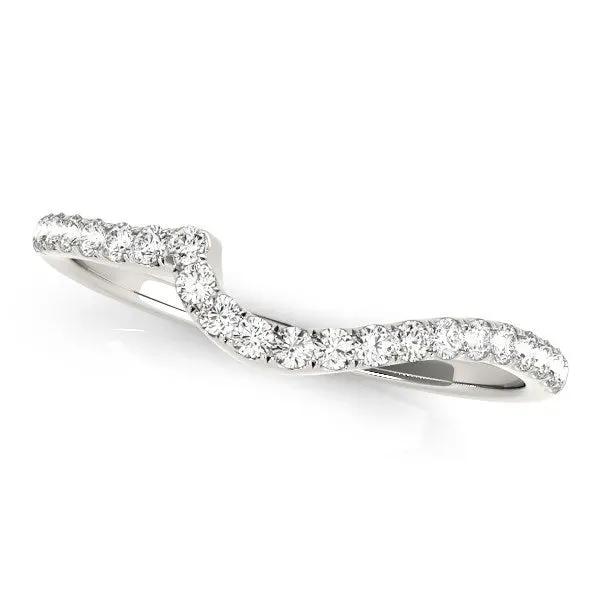 14k white gold curved diamond wedding ring with pavé setting (1/5 cttw), Bids.com on Tampa Home & Garden Store