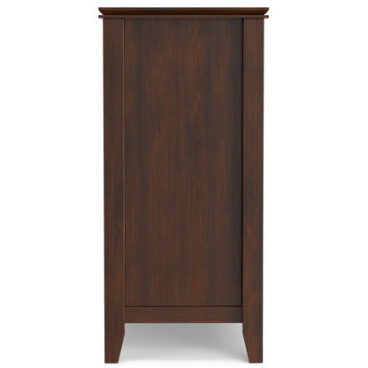 Solid wood sideboard buffet with dark brown finish and paneled doors on Tampa Home & Garden Store