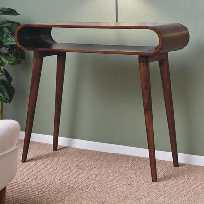 Amaya Nordic style wooden coffee table with rounded oval frame Unique Piece Furniture on Tampa Home & Garden Store