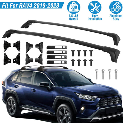 GemGear aluminum roof rack cross bars kit for Toyota RAV4 2019-2024 with side rails on Tampa Home & Garden Store