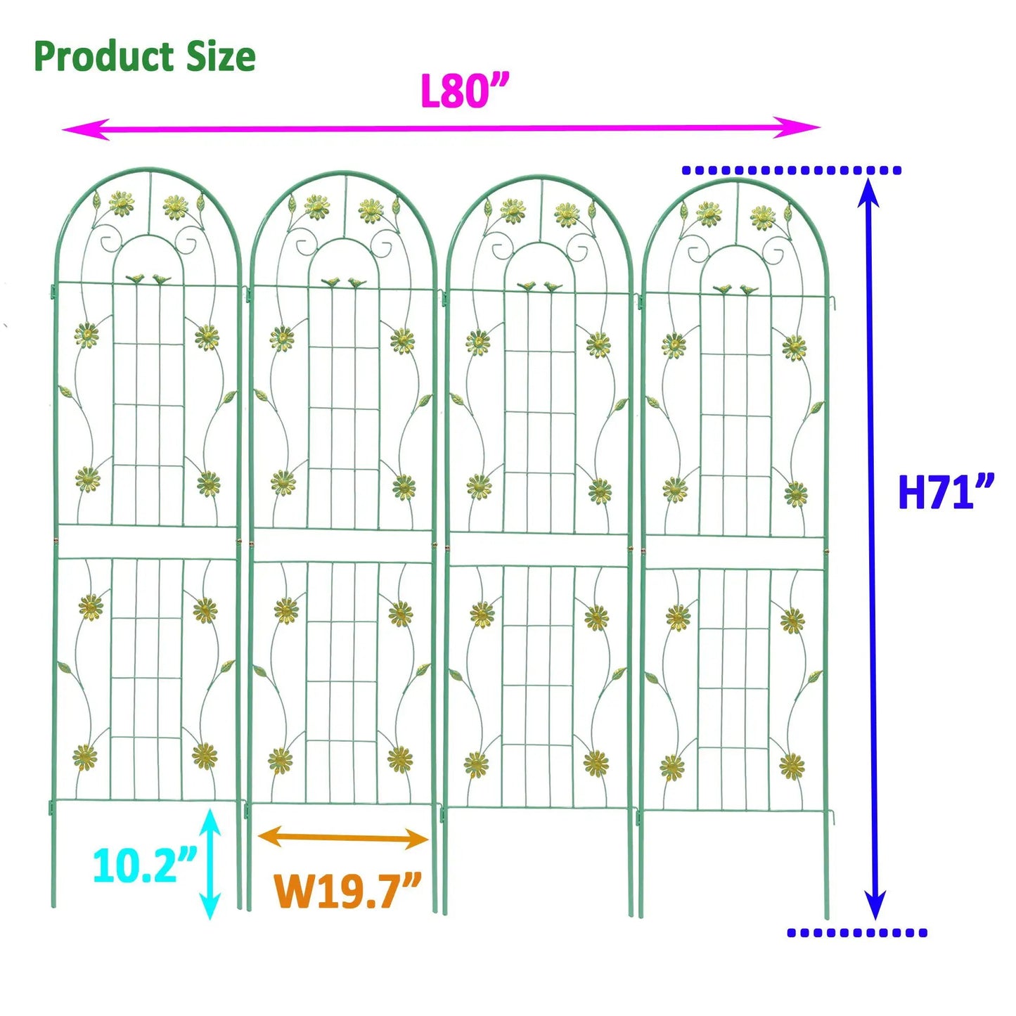 Metal Garden Trellis for Climbing Plants Outdoor