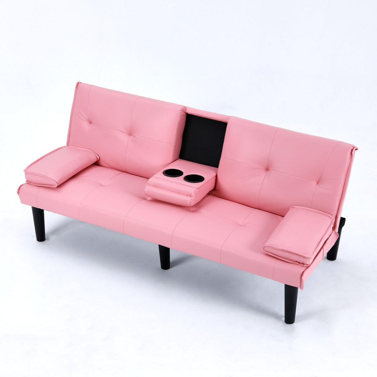Compact Foldable Sofa Bed and Cup Holder
