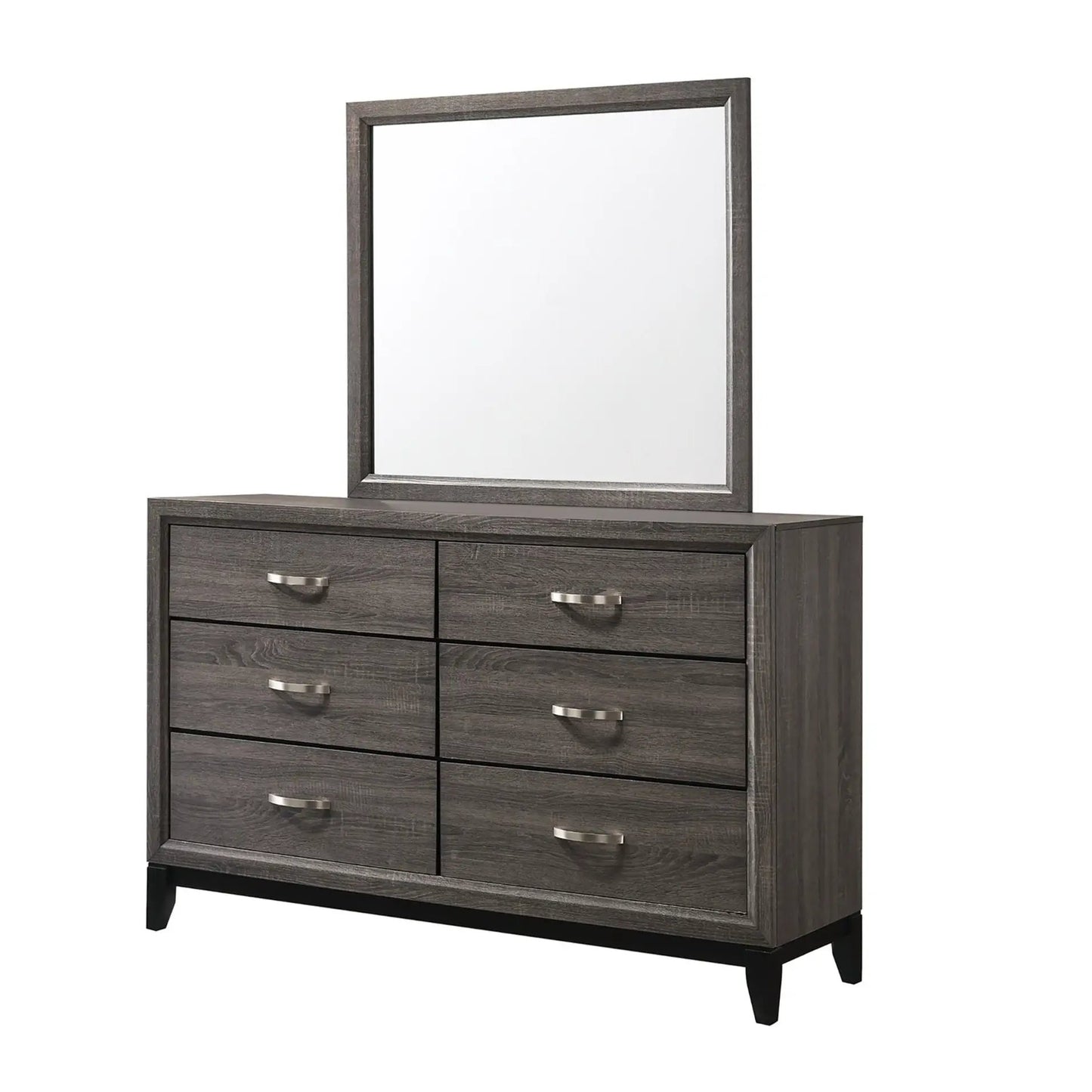 Contemporary 6 Drawer Dresser with Handles