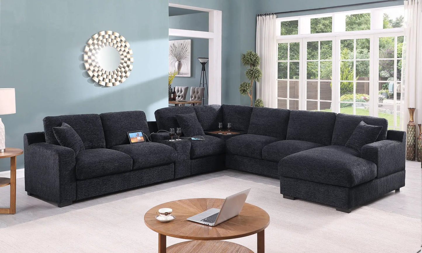 Celine Fabric Corner Sectional Sofa Right Chaise