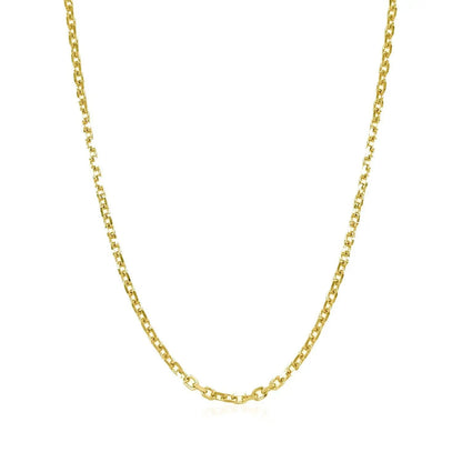 18k yellow gold diamond-cut cable link necklace 1.90 mm on Tampa Home & Garden Store