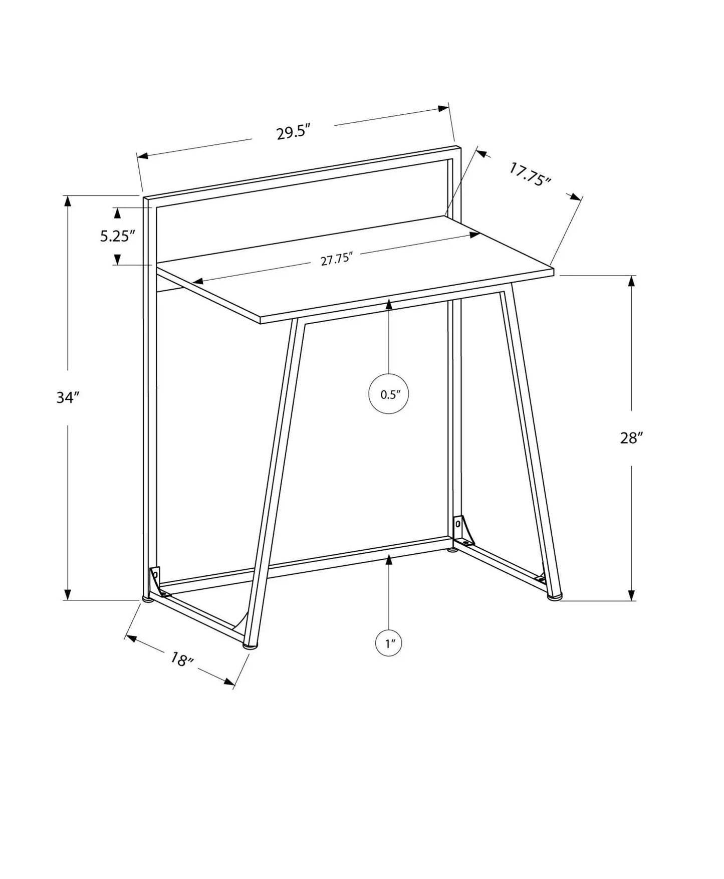 Computer desk for home office by Unique Piece Furniture, design with back panel on Tampa Home & Garden Store