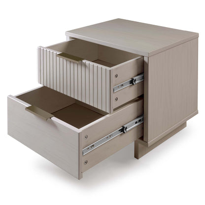 Granville Nightstand with 2 drawers, solid wood construction, light wood finish on Tampa Home & Garden Store