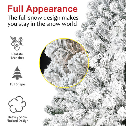 4ft flocked Christmas tree with 233 tips, full shape, realistic snow branches HouseOfZazla on Tampa Home & Garden Store