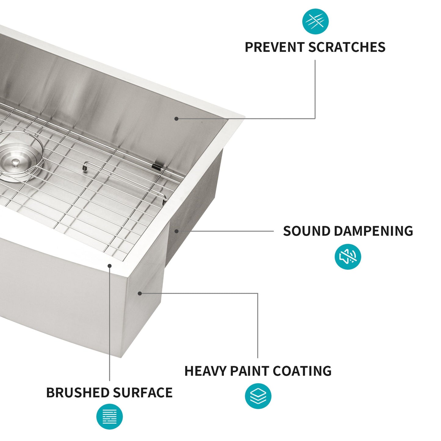 16 Gauge Stainless Steel Apron Front Kitchen Sink