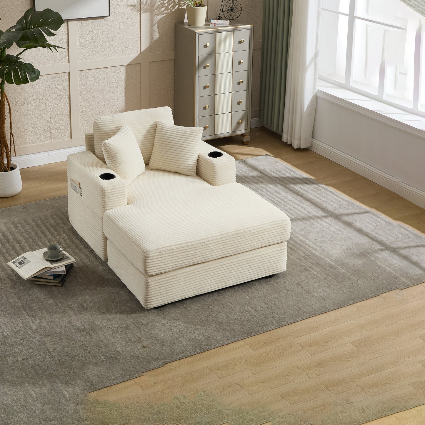 Quality Corduroy Chaise and a Relaxing Home Sofa