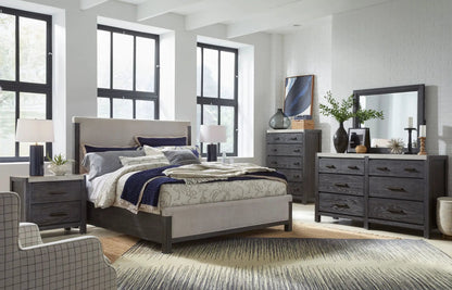 Plum Creek Upholstered Panel Bed With Fabric