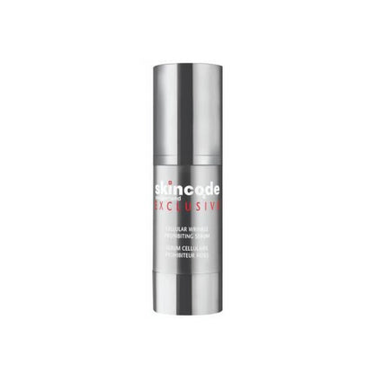 Skincode Anti-Wrinkle Serum bottle in metallic silver, 30ml, Beauty Care Bag on Tampa Home & Garden Store