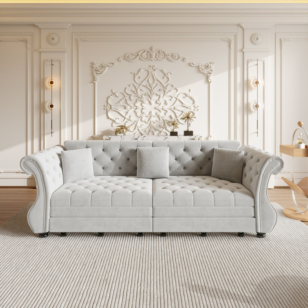 Oversized Chesterfield Sofa and a Pull Out Bed