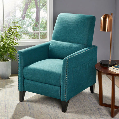 Kiersten Contemporary Fabric Pushback Recliner