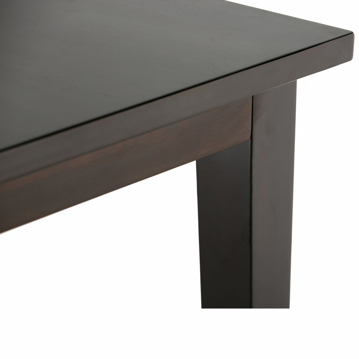 Rubberwood dining table with lacquer finish in dark espresso by HouseOfZazla on Tampa Home & Garden Store