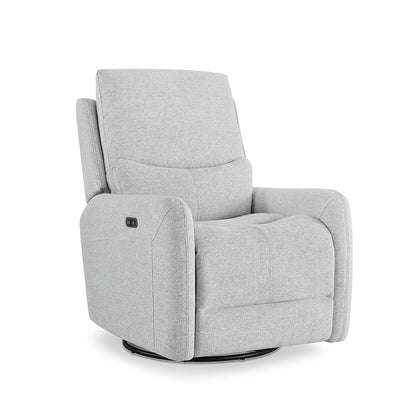 Dublin 30in Swivel Power Recliner Arm Chair gray heathered fabric HouseOfZazla on Tampa Home & Garden Store