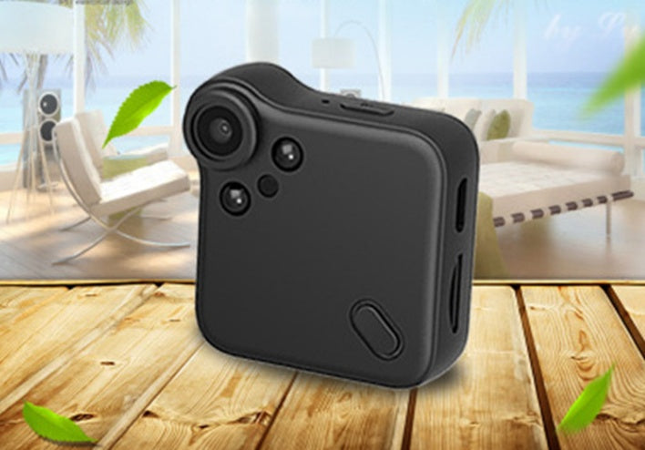 C1S portable black sports camera compact action cam with round lens and front sensors on deck on Tampa Home & Garden Store