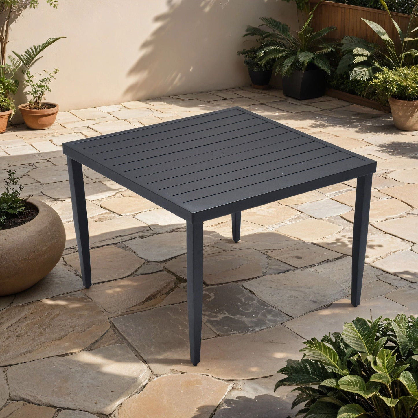 Aluminum Outdoor Patio Dining Table With Legs