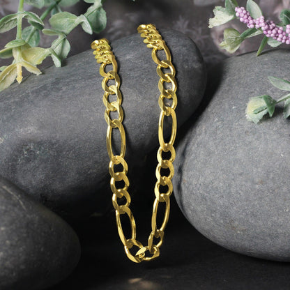 Two 10K yellow gold solid Figaro chain necklaces 5.30 mm, by Bids.com on Tampa Home & Garden Store