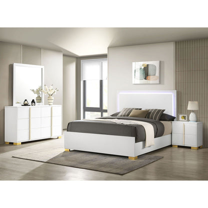 Jeremiah Modern Bedroom Set and Led Headboard