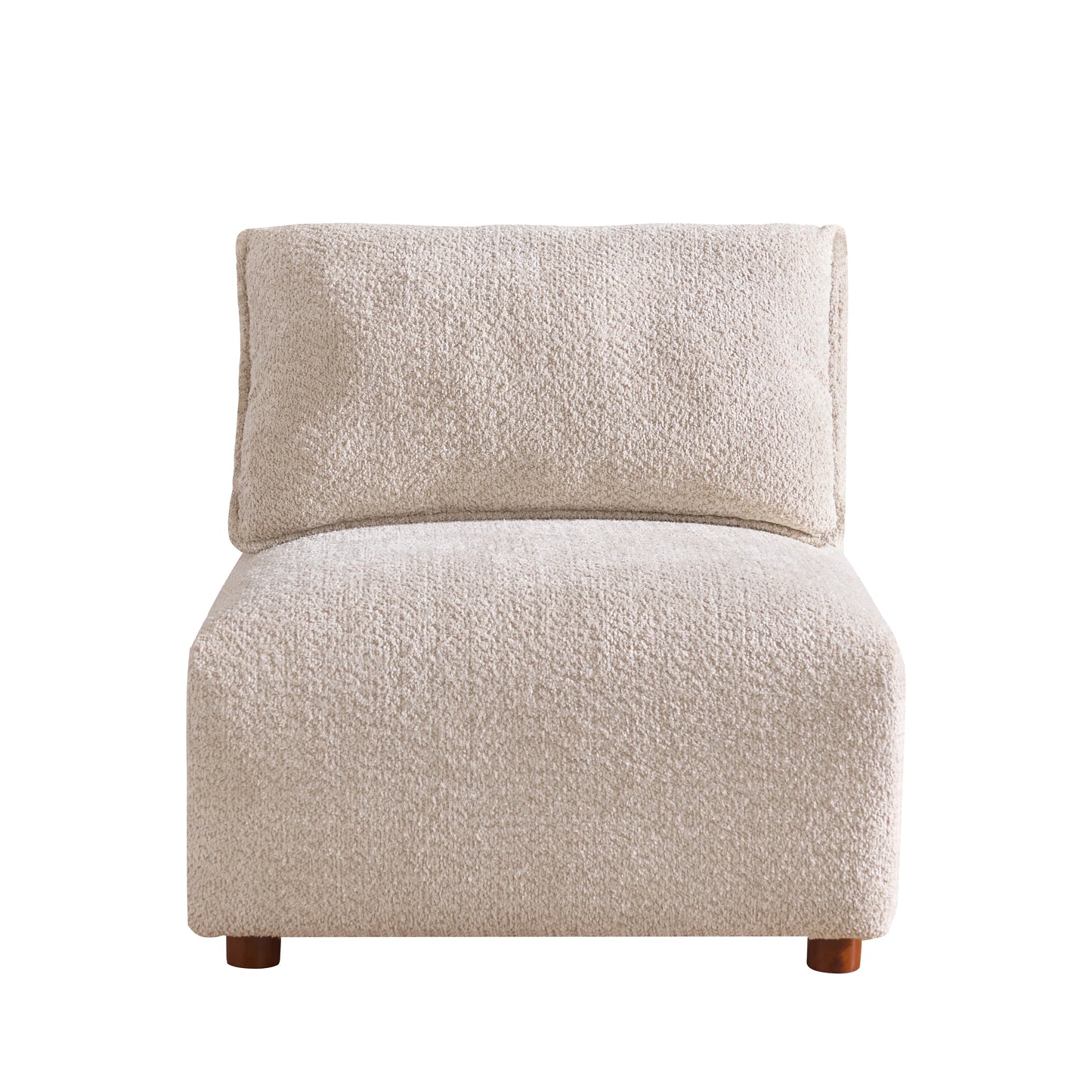 Aura 5 Piece Boucle and Modular Sectional Sofa