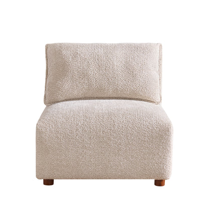 Aura 5 Piece Boucle and Modular Sectional Sofa