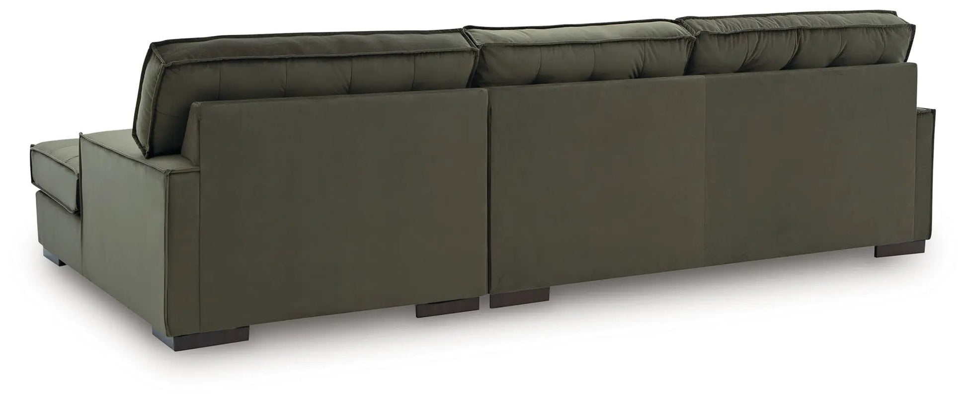 Caspian-Town stationary sectional in olive fabric by Unique Piece Furniture on Tampa Home & Garden Store