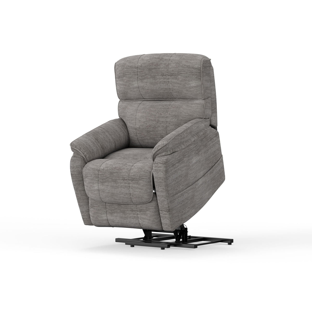 Fabric Power Lift Chair gray with motorized recline and storage by HouseOfZazla on Tampa Home & Garden Store