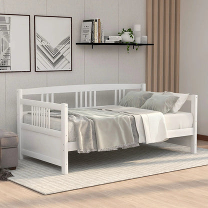 Multifunctional Modern Daybed in white wood with gray bedding Unique Piece Furniture on Tampa Home & Garden Store