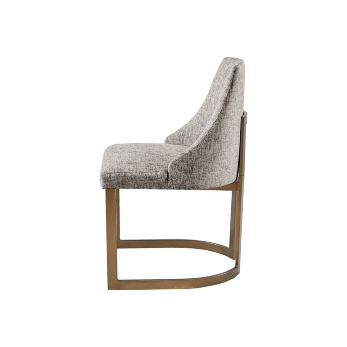 HouseOfZazla modern accent dining chair with beige-gray upholstered cushion and curved wood legs on Tampa Home & Garden Store
