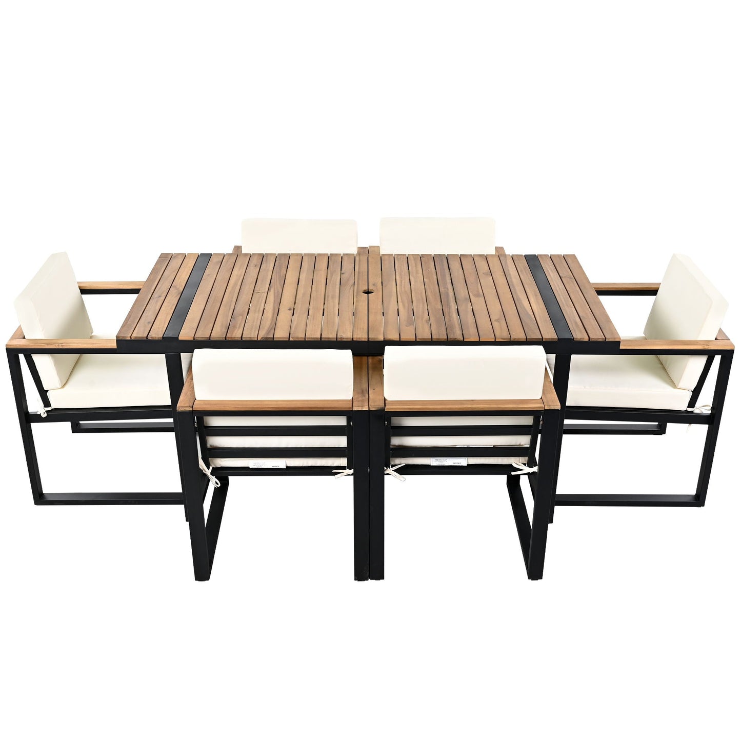 Seven Piece Outdoor Dining Table and Chair Set