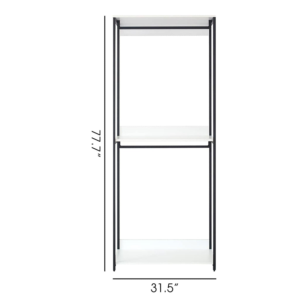 White Walk In Closet with Adjustable Shelves, powder-coated metal frame on Tampa Home & Garden Store