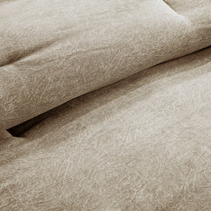 7 Piece Faux Suede Comforter Set Tan King by HouseOfZazla on Tampa Home & Garden Store