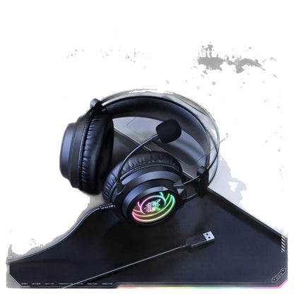 Infinite Surround Headphones by FLIPSTYLEZLLC with RGB-lit logo earcups and mic on Tampa Home & Garden Store