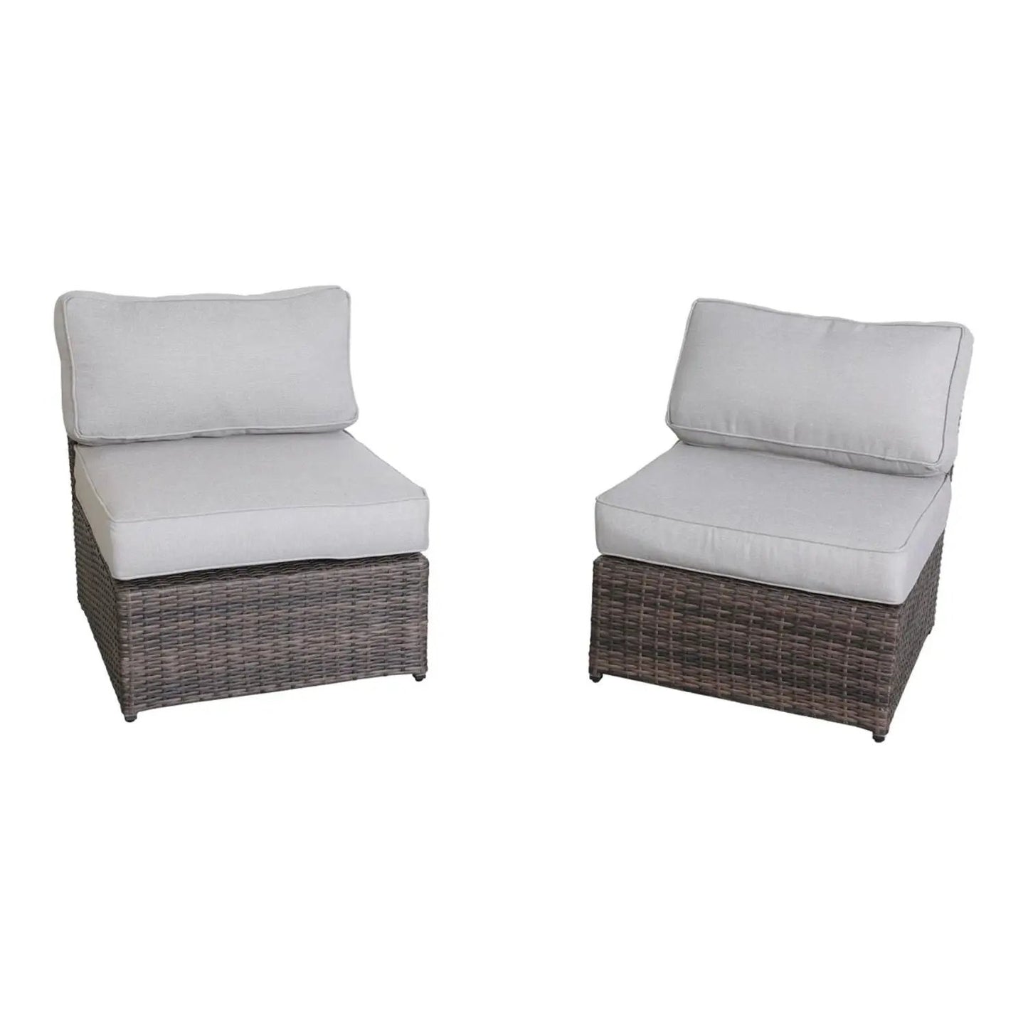 2-Piece Outdoor Rattan Sectional Set with Gray Cushions by Unique Piece Furniture on Tampa Home & Garden Store