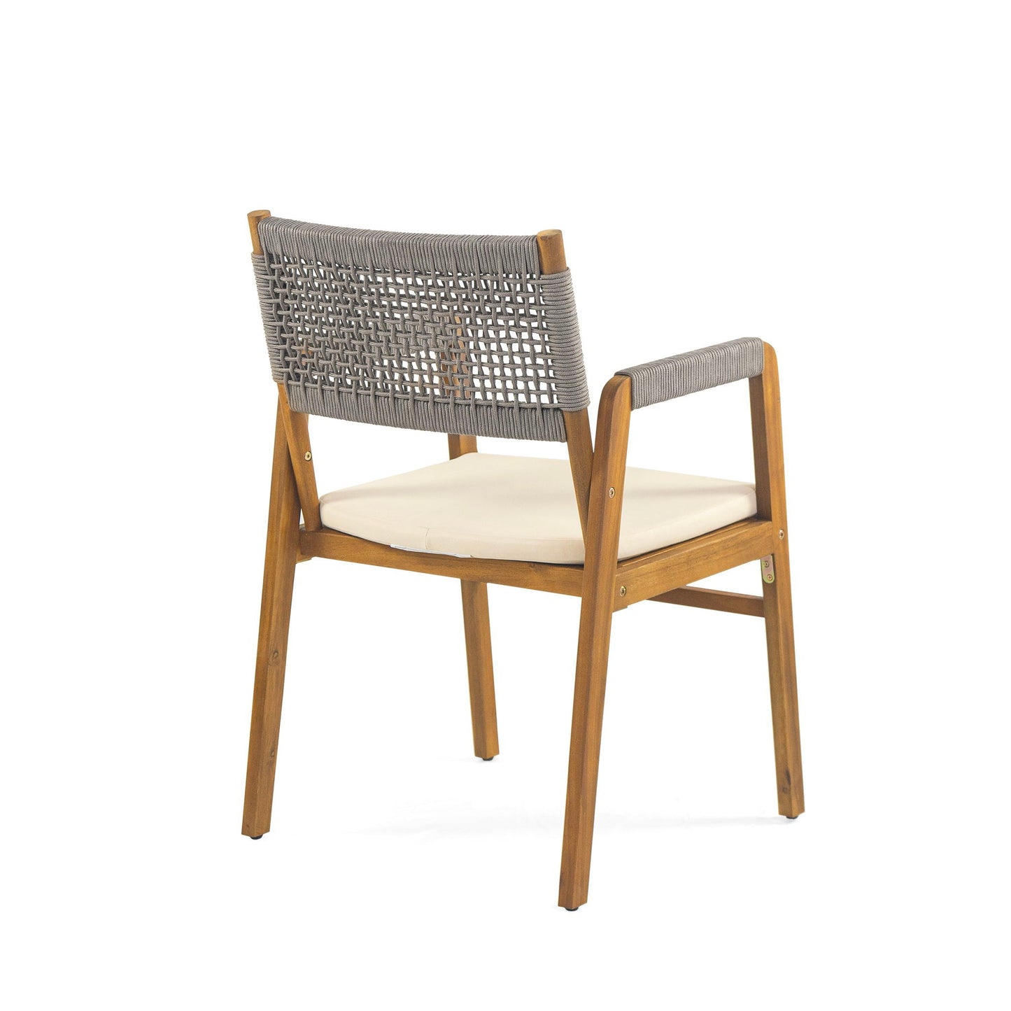 7 Piece Outdoor Dining Set with Rope Chairs