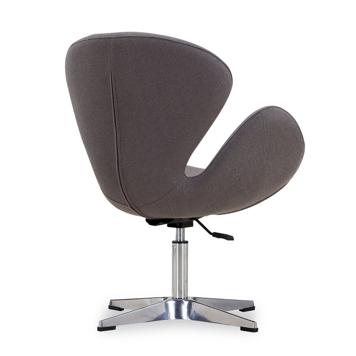 Raspberry Swivel Lounge Chair by HouseOfZazla dark brown fabric with chrome 360° rotation on Tampa Home & Garden Store