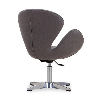 Raspberry Swivel Lounge Chair by HouseOfZazla dark brown fabric with chrome 360° rotation on Tampa Home & Garden Store