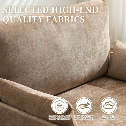 Mid Century Modern 3 Pillow Foldable Sofa Bed