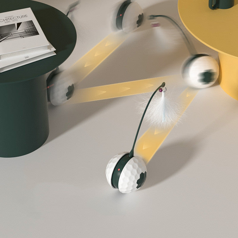 Electric bite-resistant cat chew toy by Sell My Stuff with white balls and green accents on Tampa Home & Garden Store