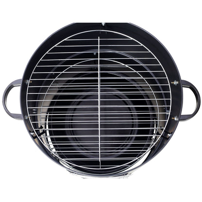 Heavy Duty Round Steel Charcoal Grill and Smoker